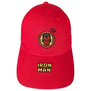 Marvel Iron Man Red Embroidered Baseball Cap Adjustable Strapback Hat OSFM
